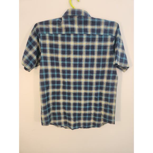 Columbia NWT Shirt Mens Medium Blue Plaid Short Sleeve Gorpcore Fishing Outdoors - Picture 4 of 13